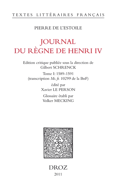 Journal du règne de Henri IV