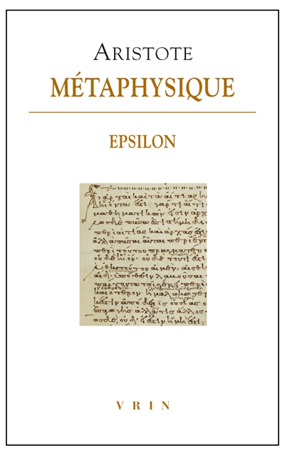 Métaphysique : livre Epsilon