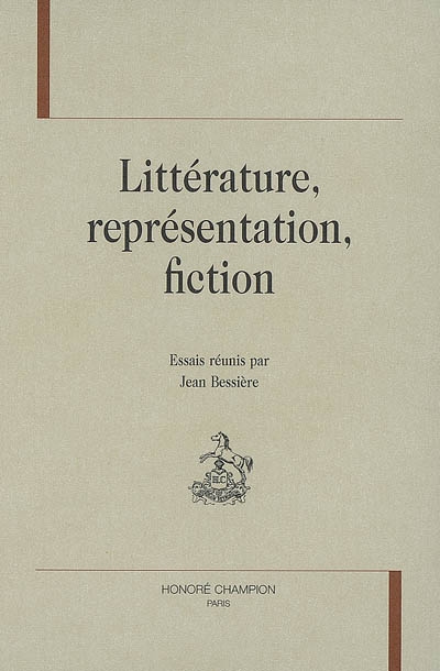 Littérature, représentation, fiction