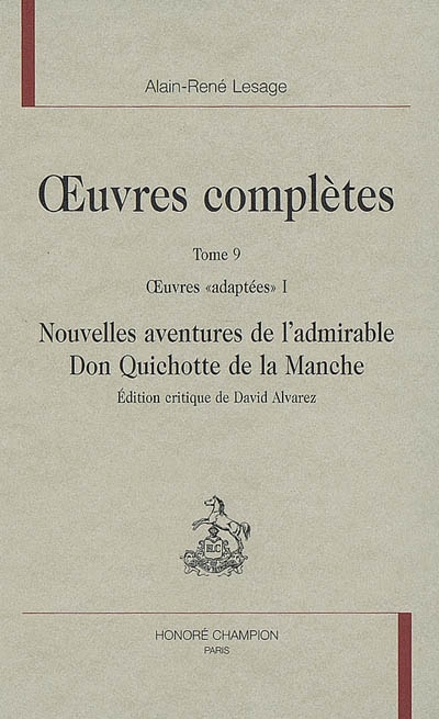 Oeuvres adaptées. 1 , Nouvelles aventures de l'admirable Don Quichotte de la Manche