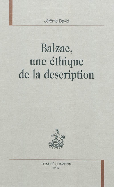 Balzac, une éthique de la description