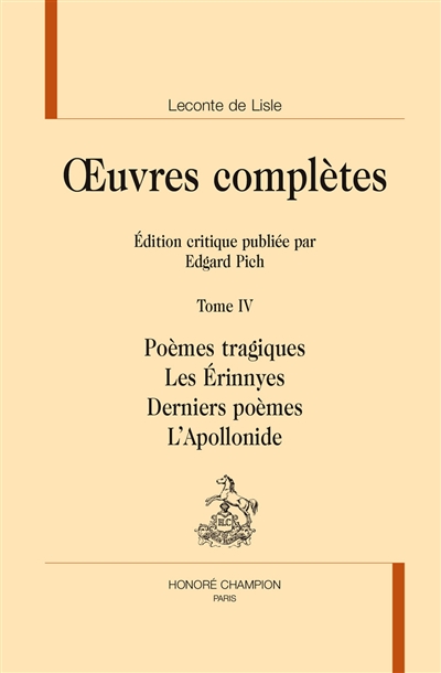 Oeuvres complètes. Tome IV