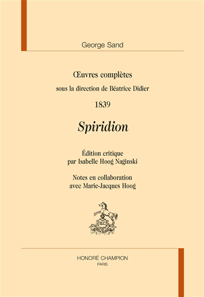 Spiridion : 1839