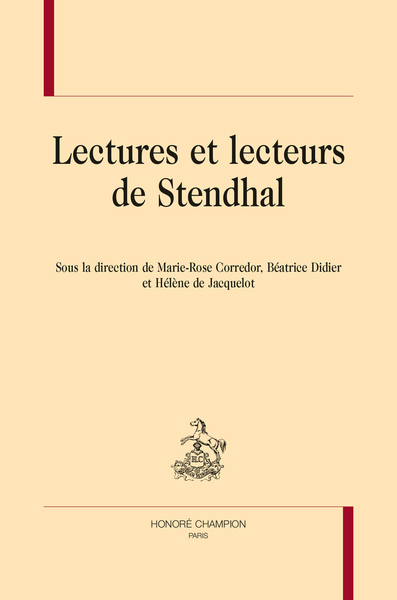 Lectures et lecteurs de Stendhal