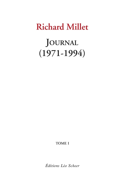 Journal. Tome I , 1971-1994