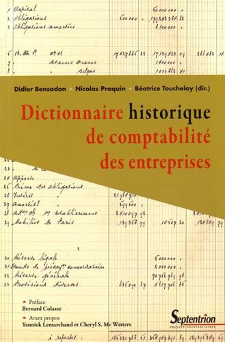 Dictionnaire historique de comptabilité des entreprises
