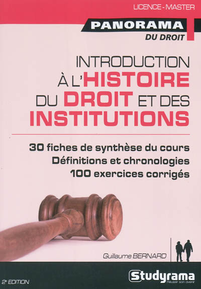 Introduction à l'histoire du droit et des institutions