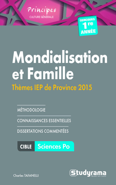 Mondialisation et famille : thèmes IEP 2015 : 1re année