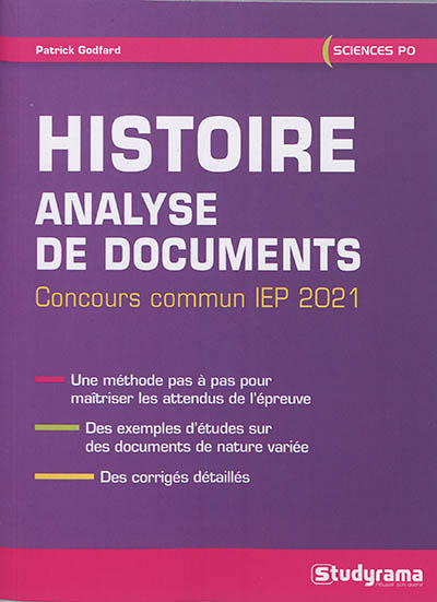 Histoire, analyse de documents : Concours commun IEP, 2021