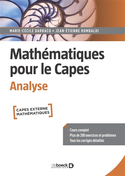 Mathématiques pour le Capes : analyse