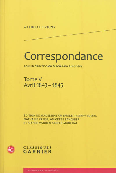 Correspondance. Tome V , Avril 1843-1845