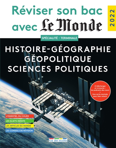 Histoire géographie, géopolitique, sciences politiques, spécialité, terminale : 2022