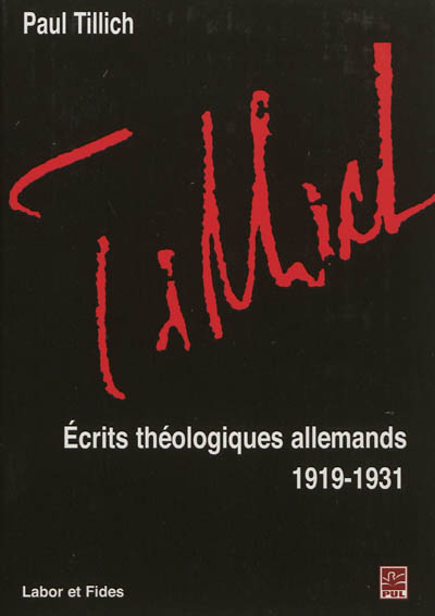 Écrits théologiques allemands : 1919-1931