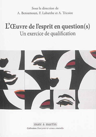 L'oeuvre de l'esprit en question-s : un exercice de qualification : actes de colloque [Paris, 7 novembre 2013]