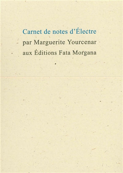 Carnet de notes d'Electre