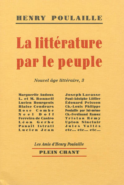 La littérature par le peuple : de Marguerite Audoux à Joseph Voisin