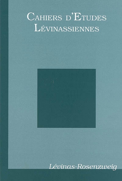 Cahiers d'études lévinassiennes. N° 8 , Lévinas-Rosenzweig