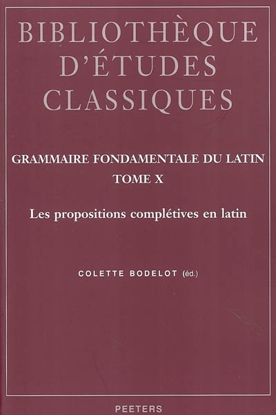 Les propositions complétives en latin