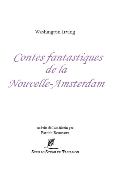 Contes fantastiques de la Nouvelle-Amsterdam