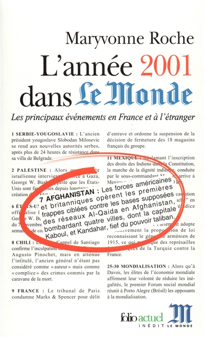 L'année 2001 dans Le Monde : les principaux événements en France et à l'étranger