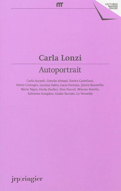 Carla Lonzi : Autoportrait