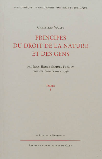 Principes du droit de la nature et des gens