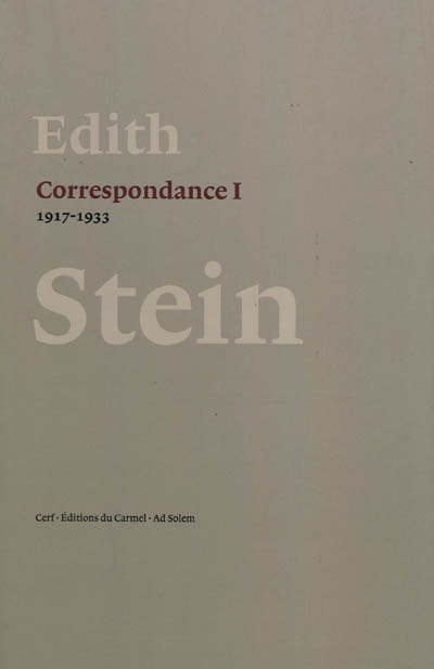 Correspondances. I , 1917-1933