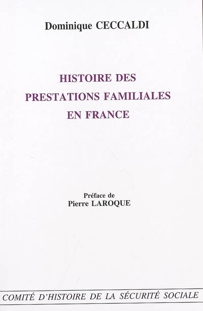 Histoire des prestations familiales en France
