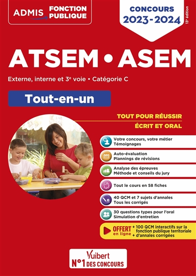 ATSEM-ASEM : externe, interne et 3e voie, catégorie C : tout-en un : [concours 2023-2024]