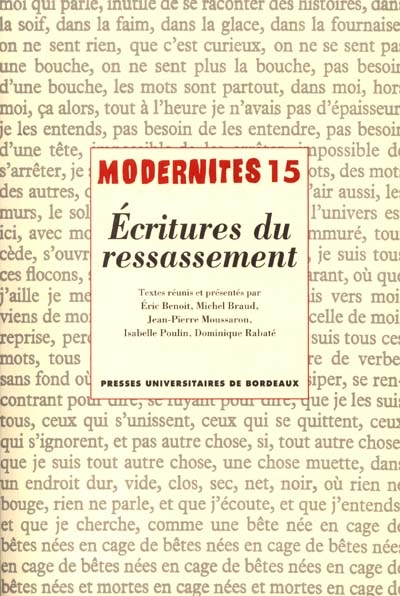 Modernités ;. 15 : Ecritures du ressassement
