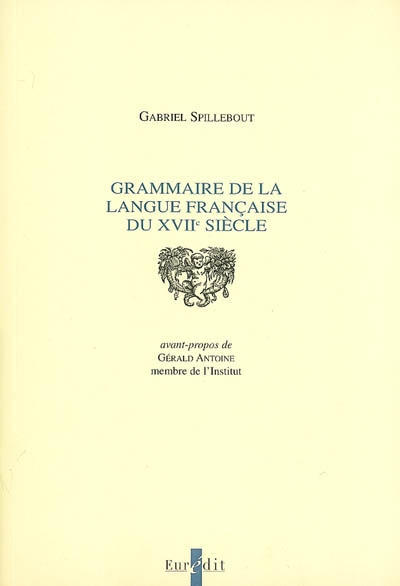Grammaire de la langue française du XVIIe siècle
