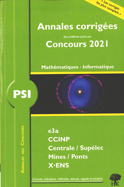 PSI : mathématiques, informatique : 2021