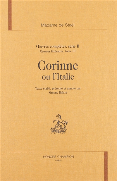 Corinne ou L'Italie