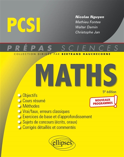 Mathématiques PCSI : nouveaux programmes !
