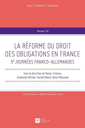 La réforme du droit des obligations en France