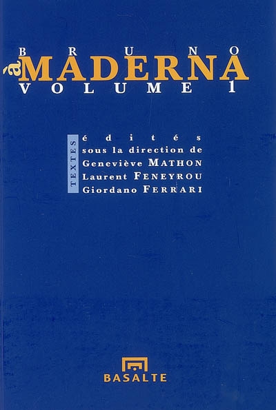 A Bruno Maderna. 1