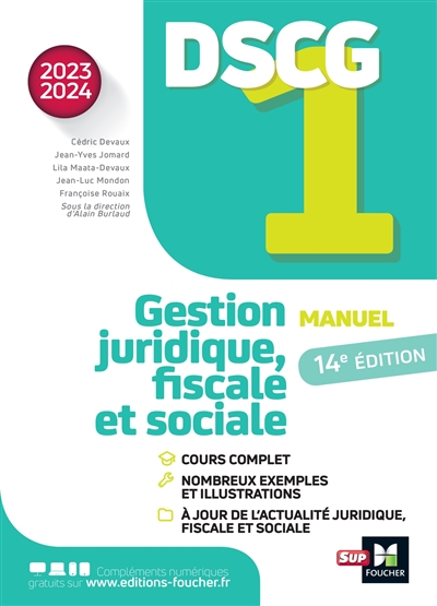 DSCG 1 : Gestion juridique, sociale et fiscale [2023/2024]: : Manuel