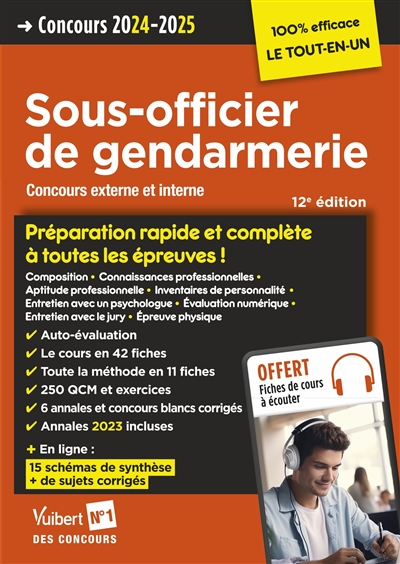 Sous-officier de gendarmerie : concours gendarme externe et interne : concours 2024-2025