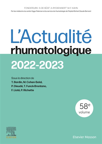 L'actualité rhumatologique. 2022-2023