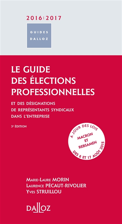 Le guide des élections professionnelles et des désignations de représentants syndicaux dans l'entreprise