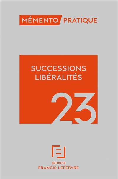 Successions libéralités, 23