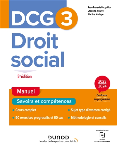 DCG 3 : droit social