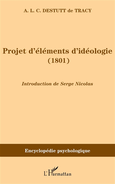 Projet d'éléments d'idéologie : 1801