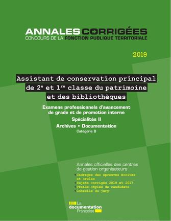 Assistant de conservation, assistant de conservation principal de 2e et 1re classe 2020 : examens spécialités