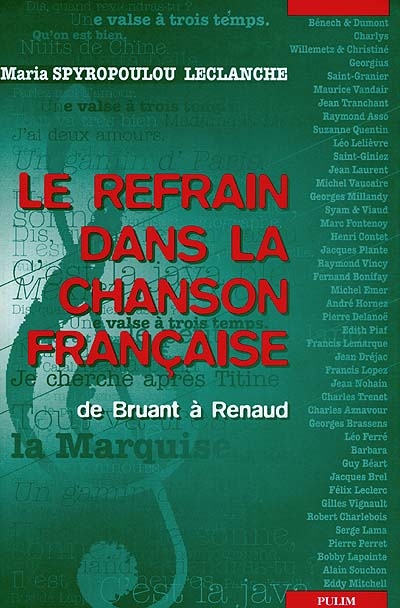 Le refrain dans la chanson française : de Bruant à Renaud