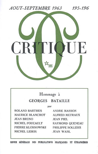 Hommage à Georges Bataille