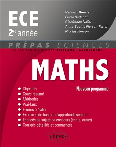 Mathématiques ECE, 2e année : nouveau programme