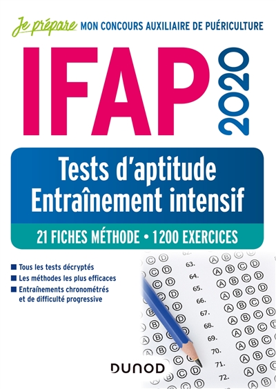 IFAP 2020 : tests d'aptitude, entraînement intensif : plus de 1200 exercices