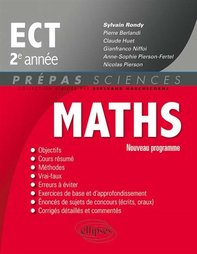 Mathématiques, ECT 2e année : nouveau programme