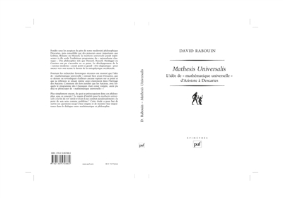 Mathesis universalis : l'idée de "mathématique universelle" d'Aristote à Descartes